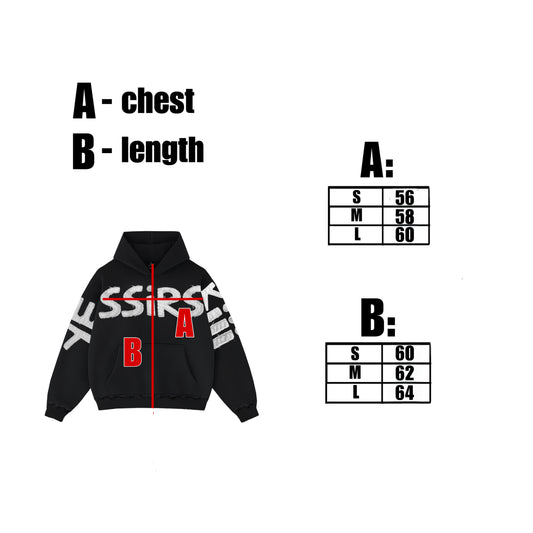 "YESSIRSKIII" WASHED ZIP HOODIE