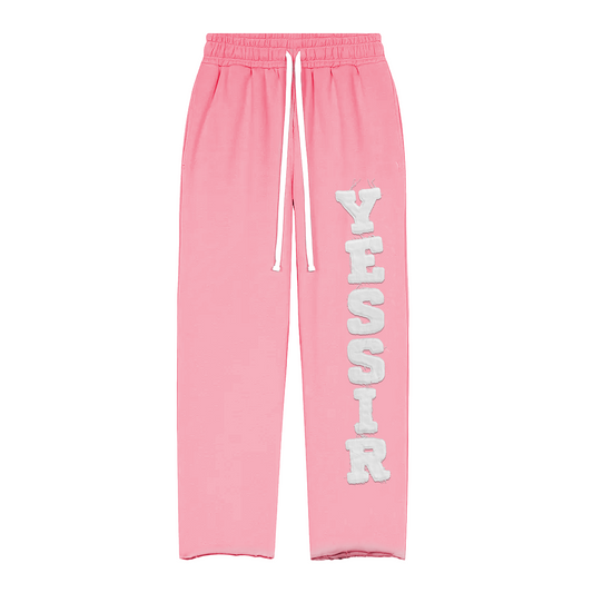 "YESSIR" PINK SWEATPANTS