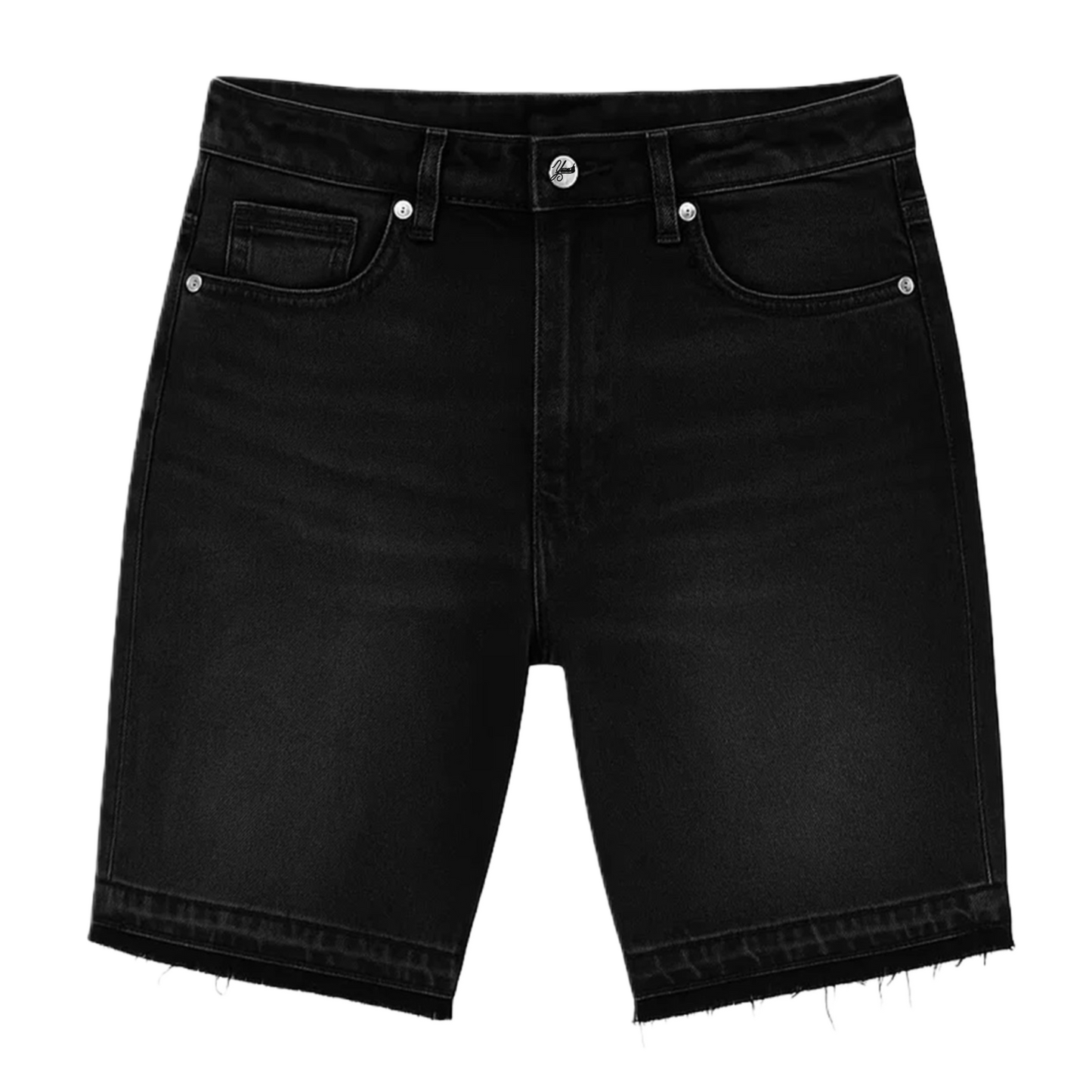 "YES SIR" WASHED BLACK JORTS