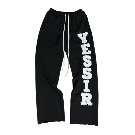 "YESSIR" BLACK SWEATPANTS