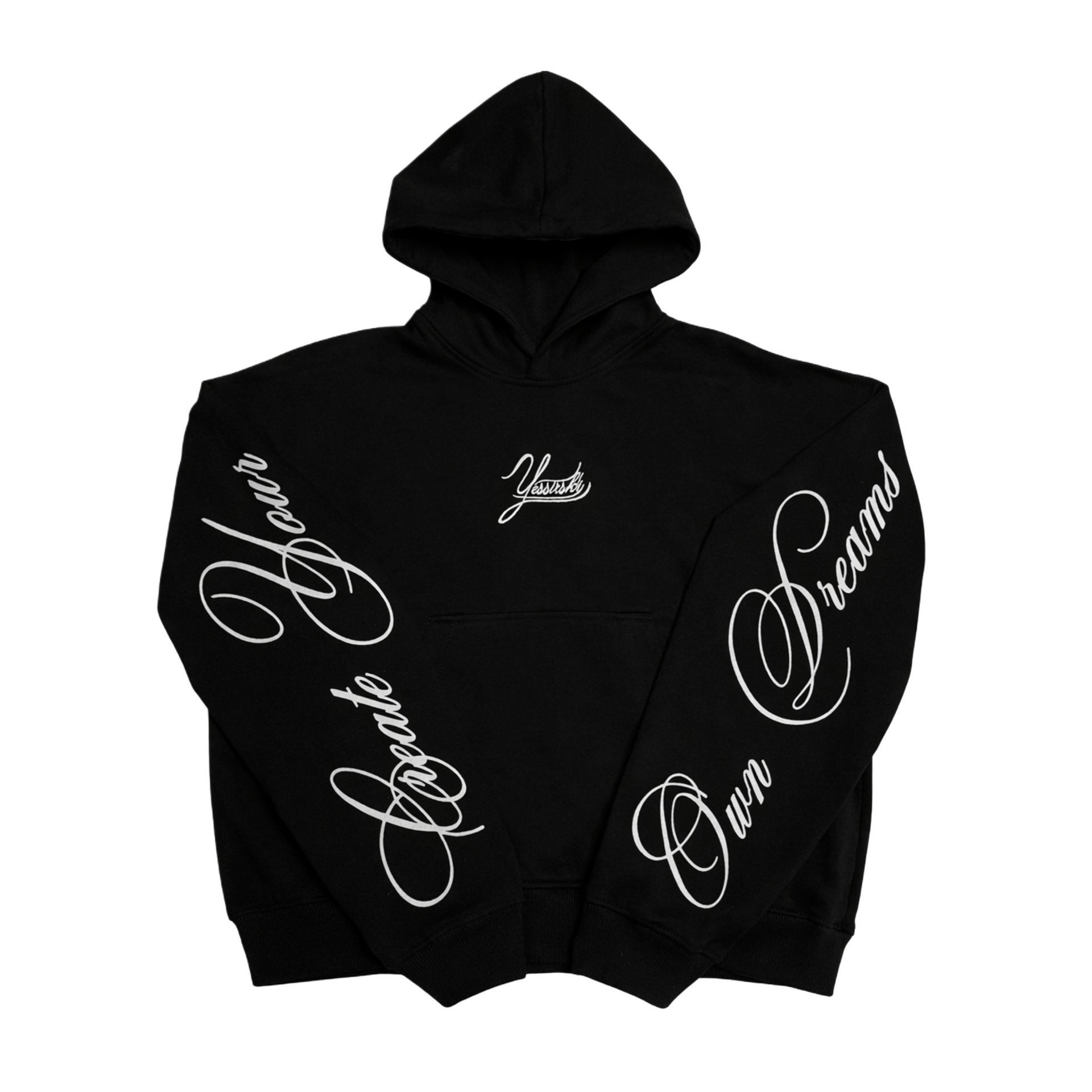 "Create Your Own Dreams" BLACK HOODIE (Худі чорне з вишивкою)