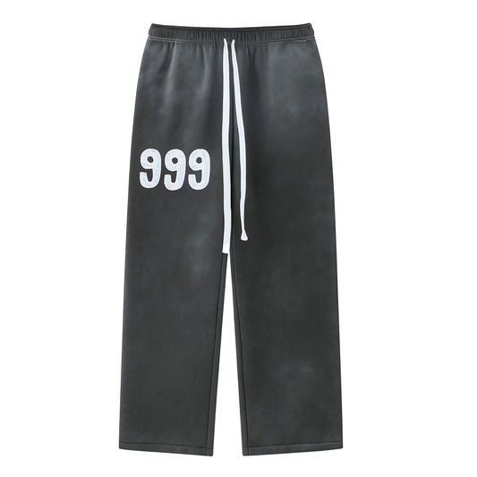 "999" WASHED SWEATPANTS