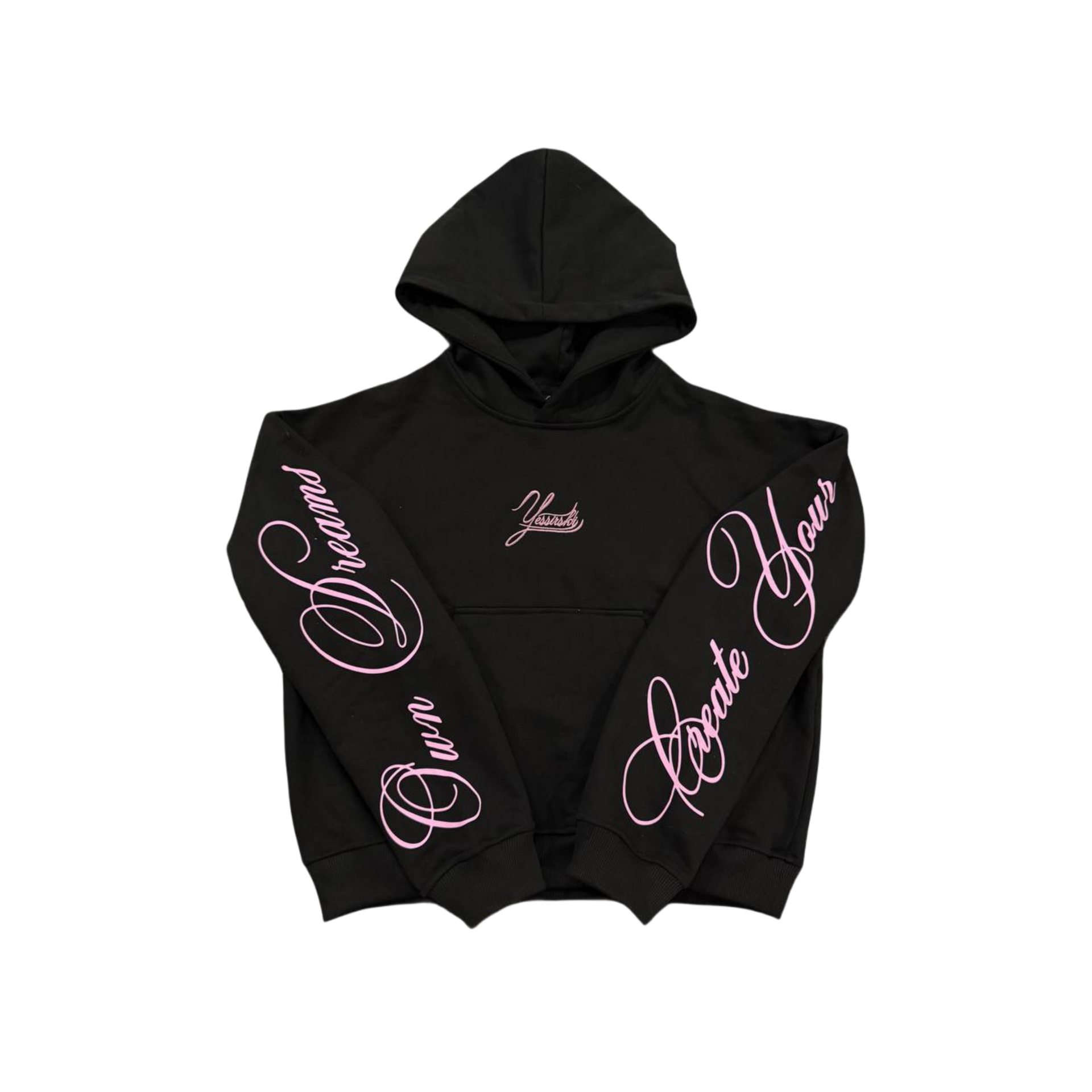 "Create Your Own Dreams" BLACK HOODIE(Худі чорне з вишивкою)