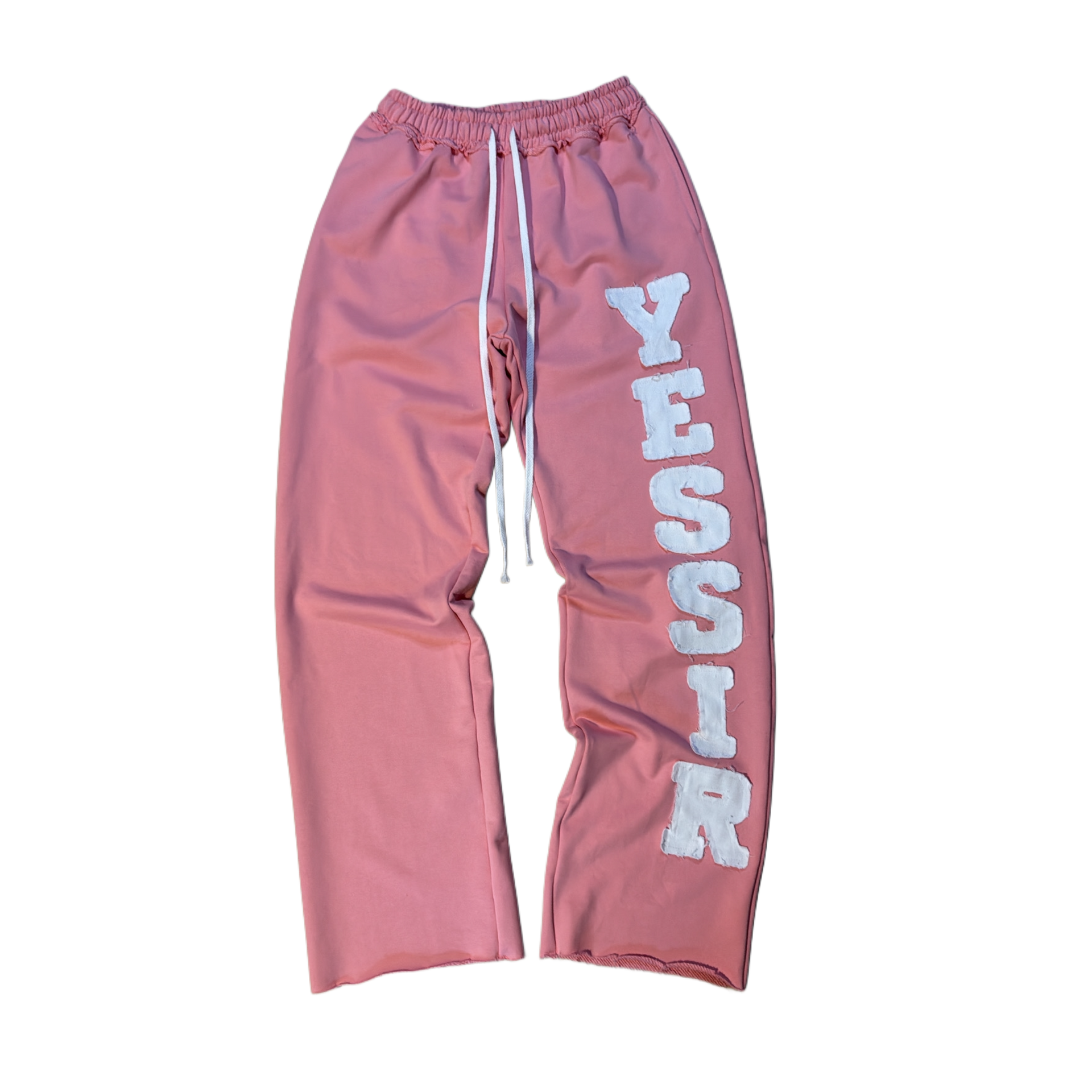 "YESSIR" PINK SWEATPANTS (Штани Рожеві саржа)