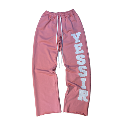 "YESSIR" PINK SWEATPANTS