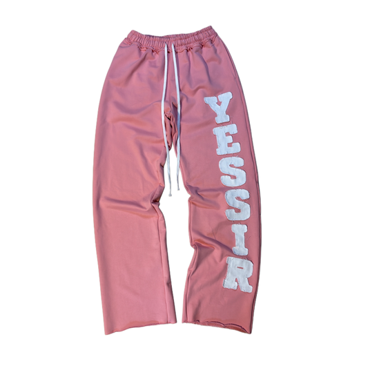 "YESSIR" PINK SWEATPANTS