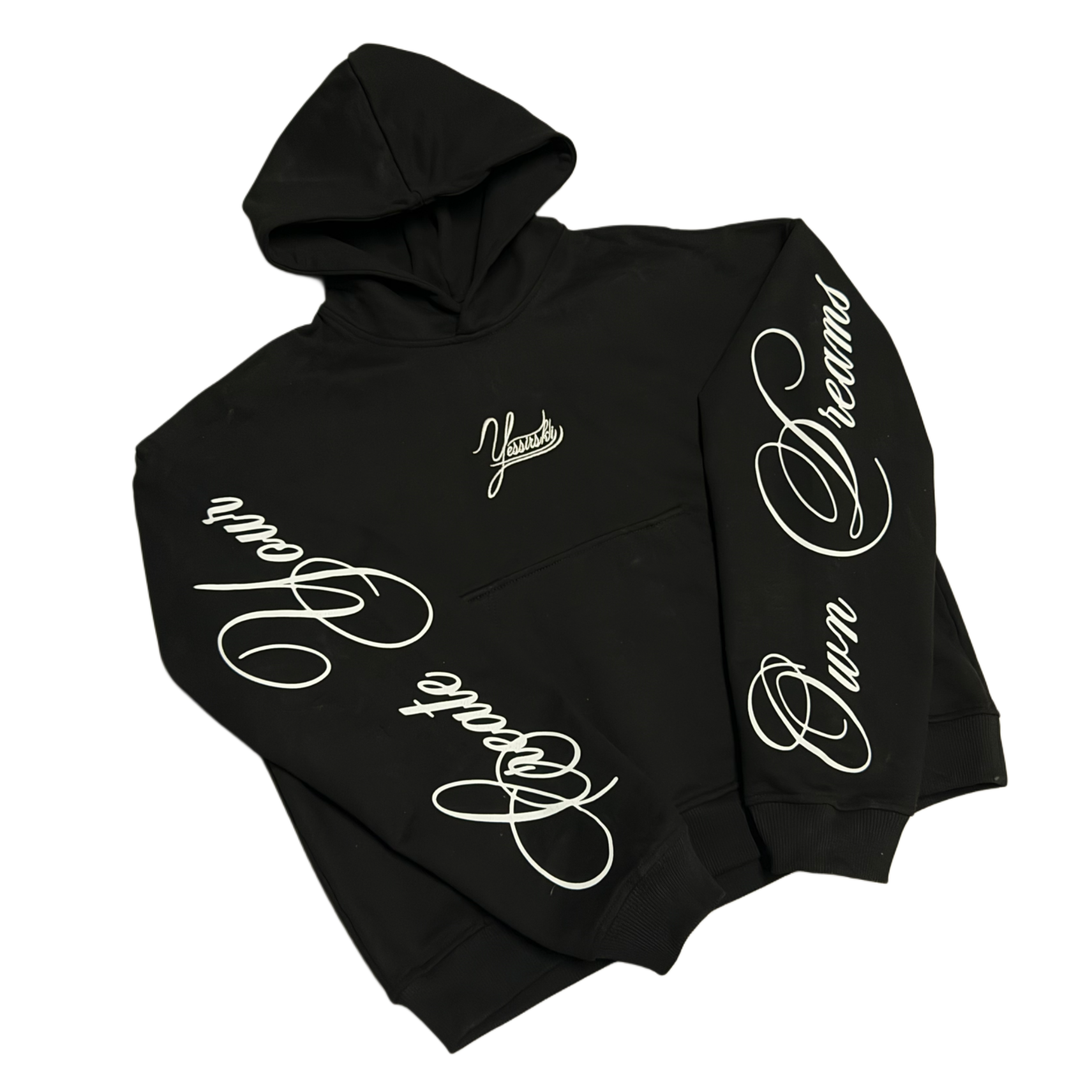 "Create Your Own Dreams" BLACK HOODIE (Худі чорне з вишивкою)