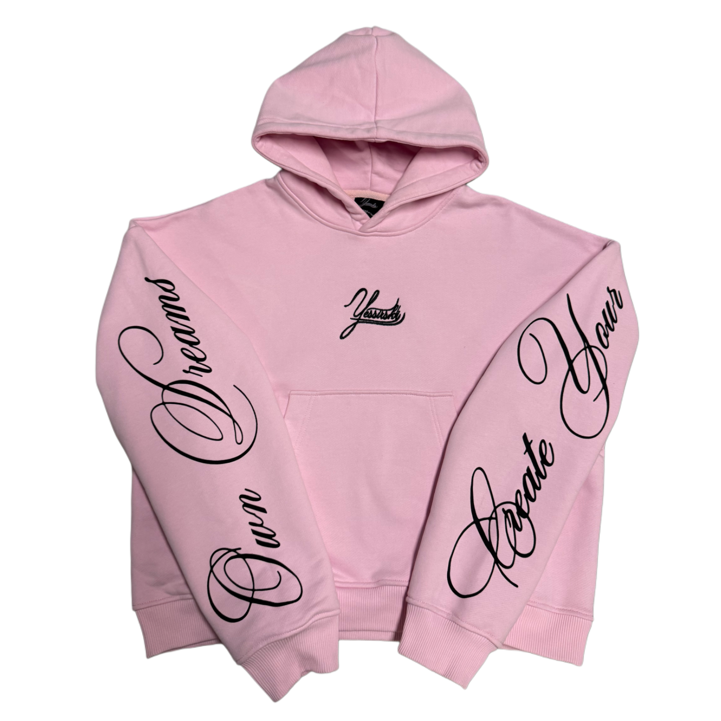 "Create Your Own Dreams" PINK HOODIE(Худі рожеве з вишивкою)