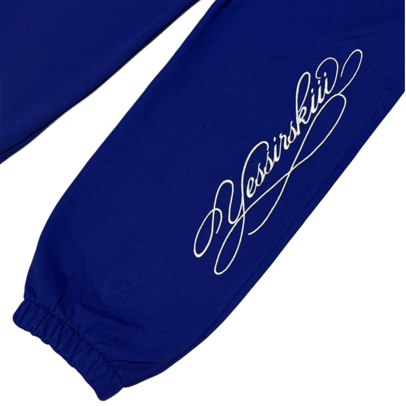 "Yessirskiii" BLUE SWEATPANTS (Штани сині з вишивкою)