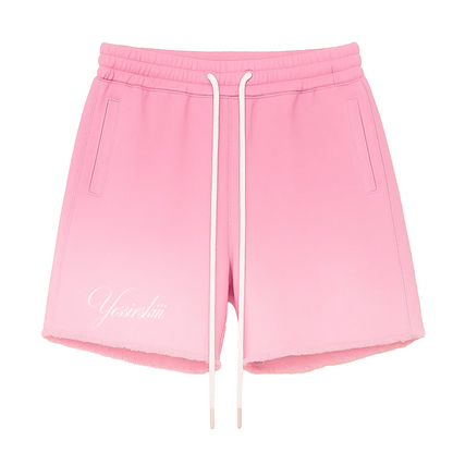 "YESSIRSKIII" SPRAY PINK SHORTS