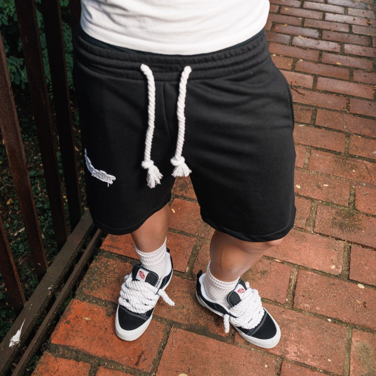 "YESSIR" ROPE LACES PINK SHORTS